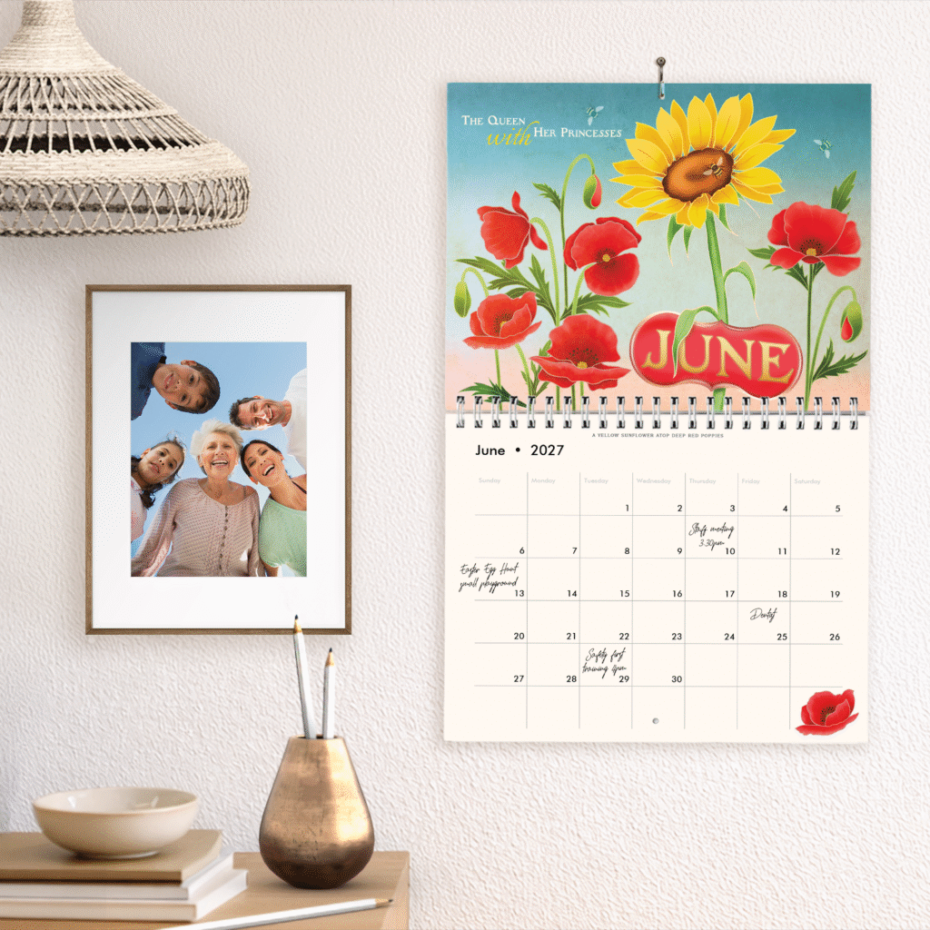 art nouveau illustrated calendar
